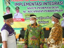 Bupati Lampung Timur M. Dawam Rahardjo Memberi Sambutan Dalam Rangka Implementasi Integrasi Sistem Informasi Desa (OPEN SID) Smart Village Se-Kecamatan