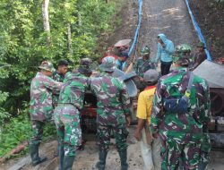 Mendekati Detik-Detik Proklamasi Kemerdekaan, TNI Membangun Desa Di Wilayah Kedondong Kabupaten Pesawaran