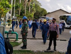 Ditpamobvit Polda Banten Lakukan Pengamanan PT Krakatau Steel