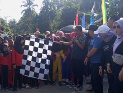 Kecamatan Marga Punduh Sambut HUT Kabupaten Pesawaran Ke 16  Menggelar Lomba Jalan Sehat