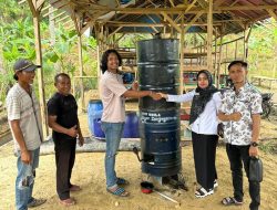 Wujud Nyata Mahasiswa Unila Fakultas Tekhnik Sipil Peduli Lingkungan Mengaplikasikan KKN di Desa Gebang Kecamatan Teluk Pandan.